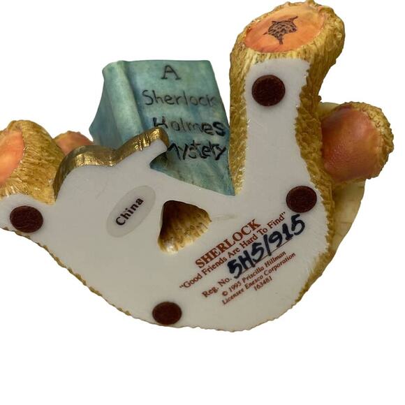 Vintage 1995 Cherished Teddies Sherlock 163481 Good Friends Are Hard to Find - Picture 6 of 6